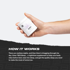 TB12 Sleep bottle label showing ingredients