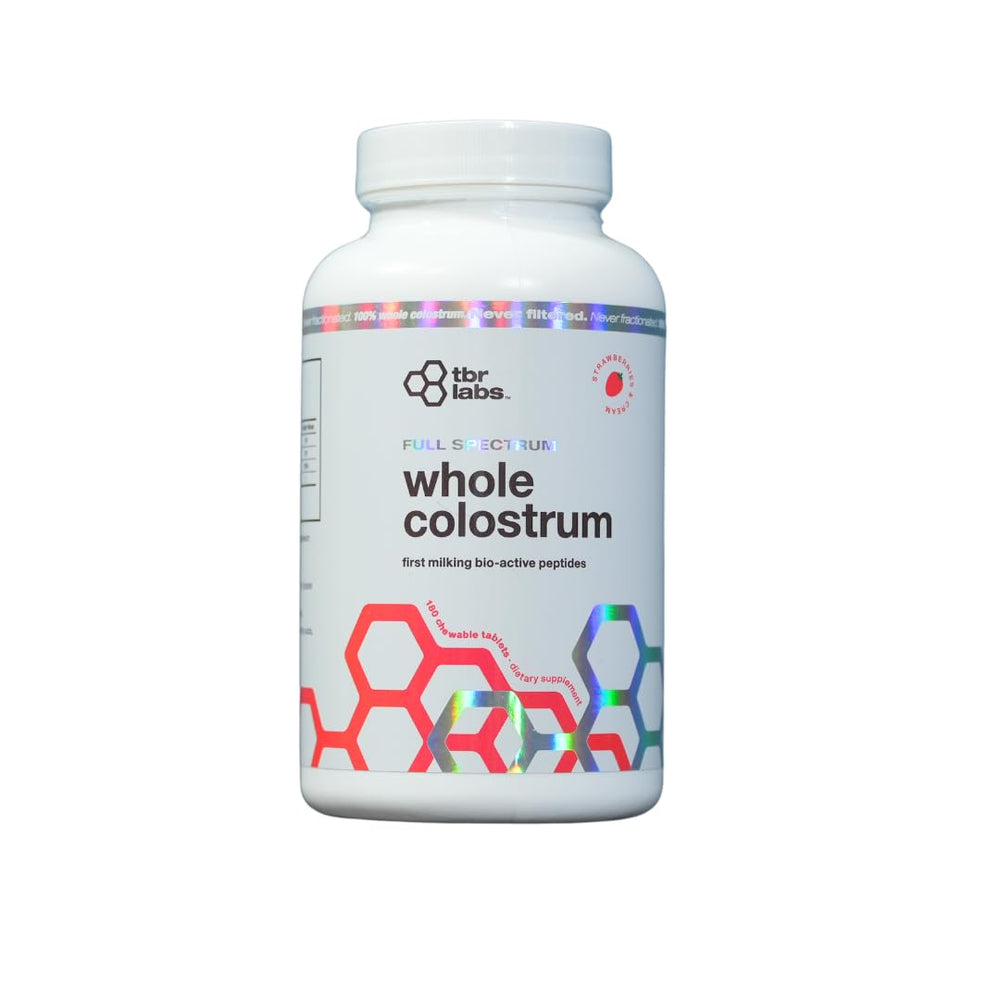 TBR Labs Bovine Colostrum Powder Strawberries & Cream bottle