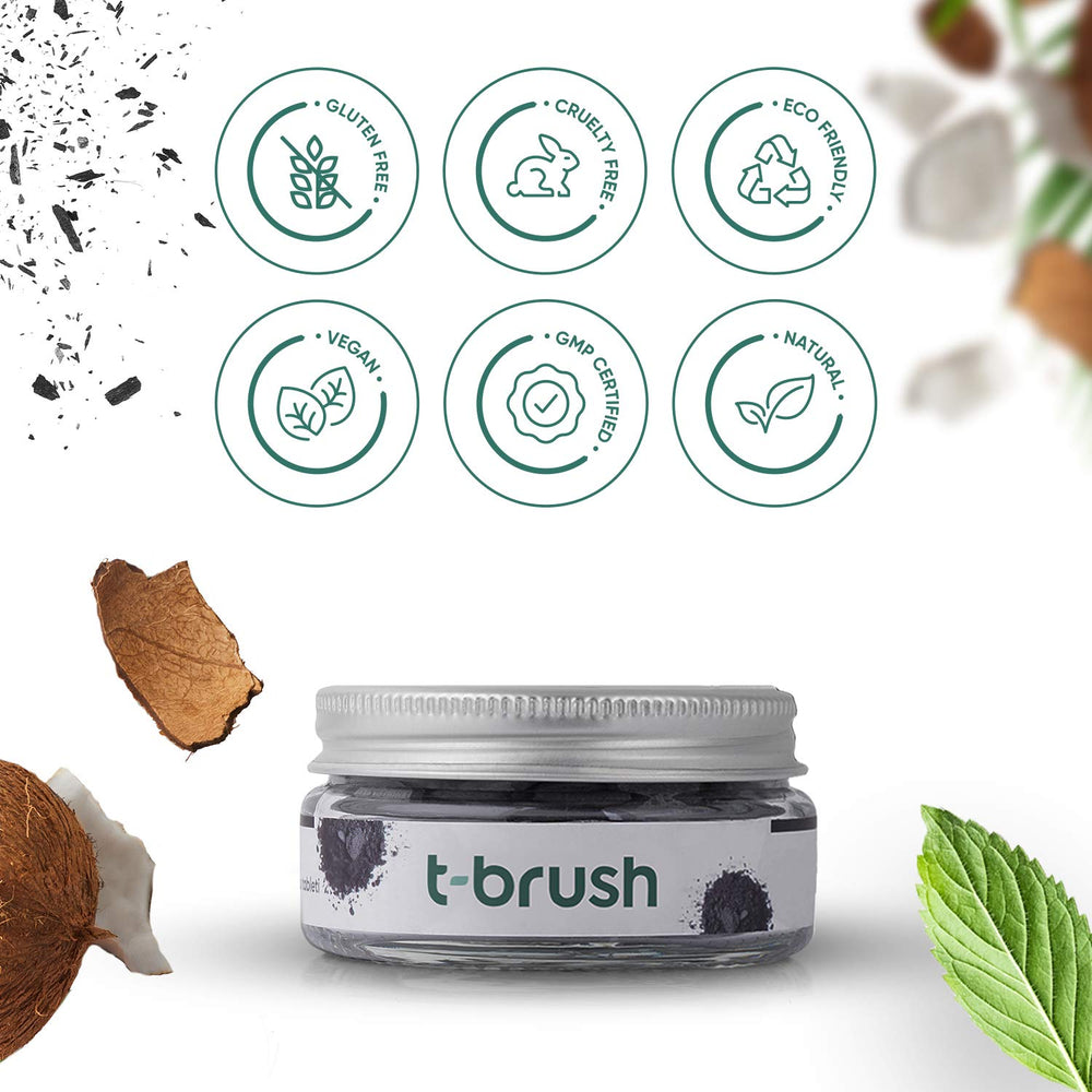 T-brush travel toothpaste kit layout