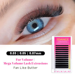 TDANCE cashmere easy fan lashes waterproof and heat resistant for long-lasting looks.