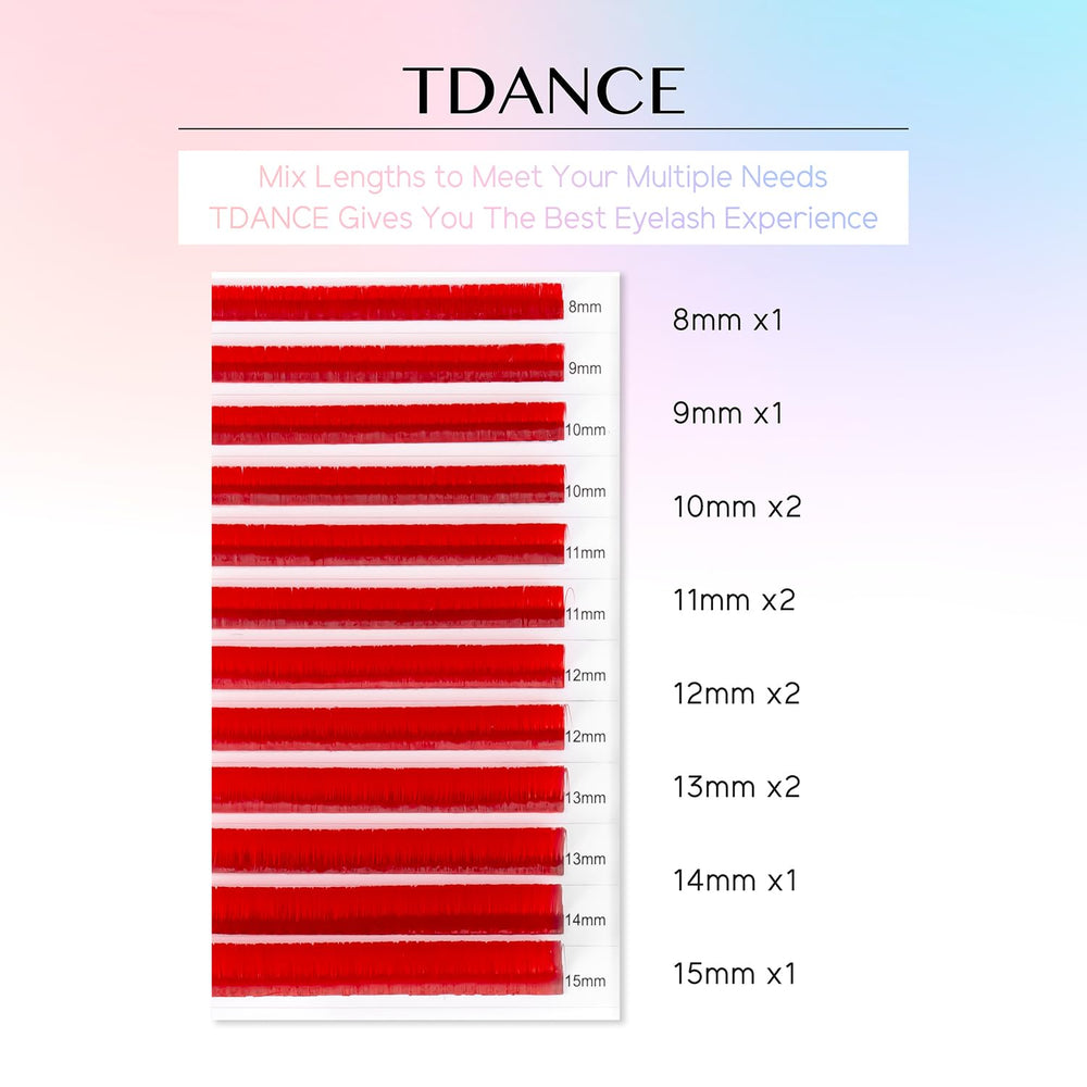 TDANCE Colorful Lashes green tray for fresh color enhancement