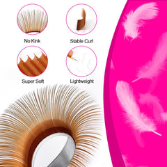TDANCE Korean PBT color lashes offering mink-like softness with durable tint.