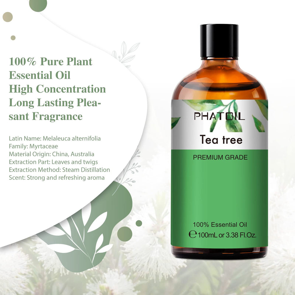 Amber bottle with built-in dropper for tea tree oil