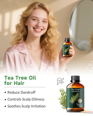 Tea tree oil for hair care and scalp massage