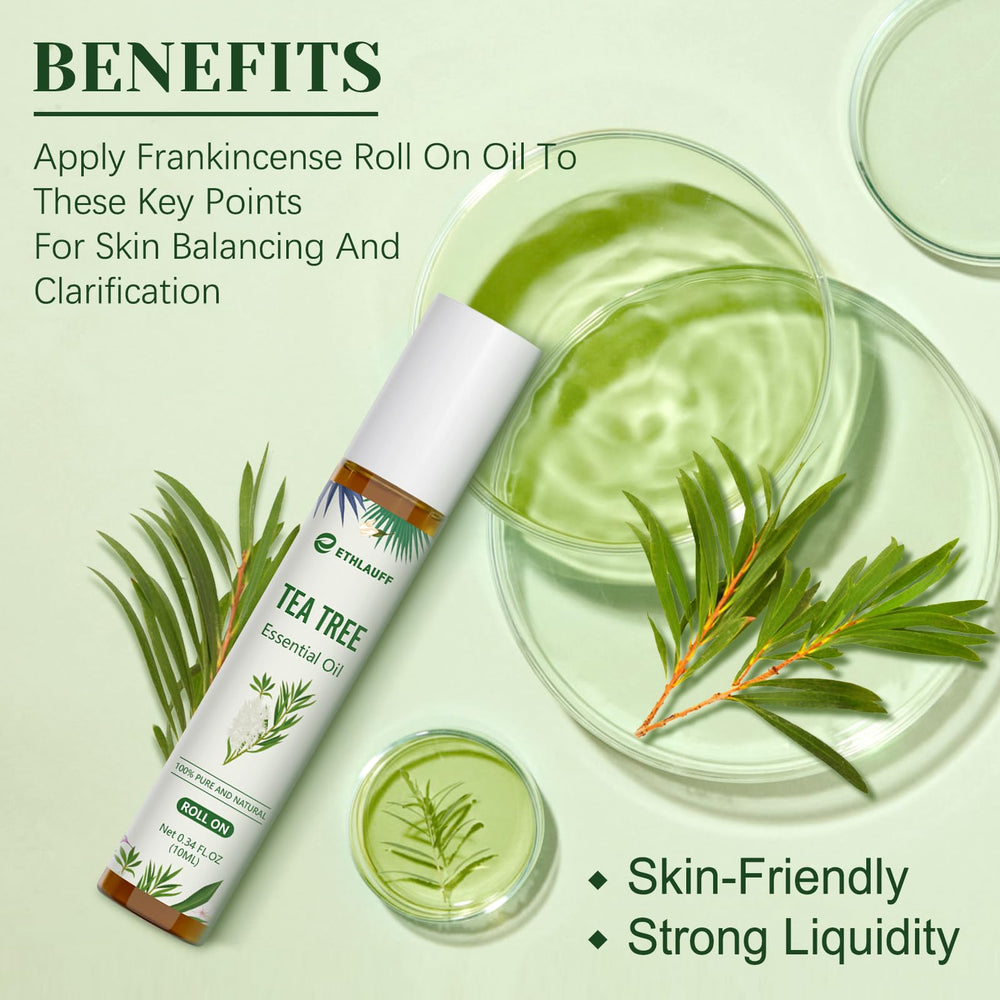 Travel-friendly Tea Tree Oil Roll On in a small bottle