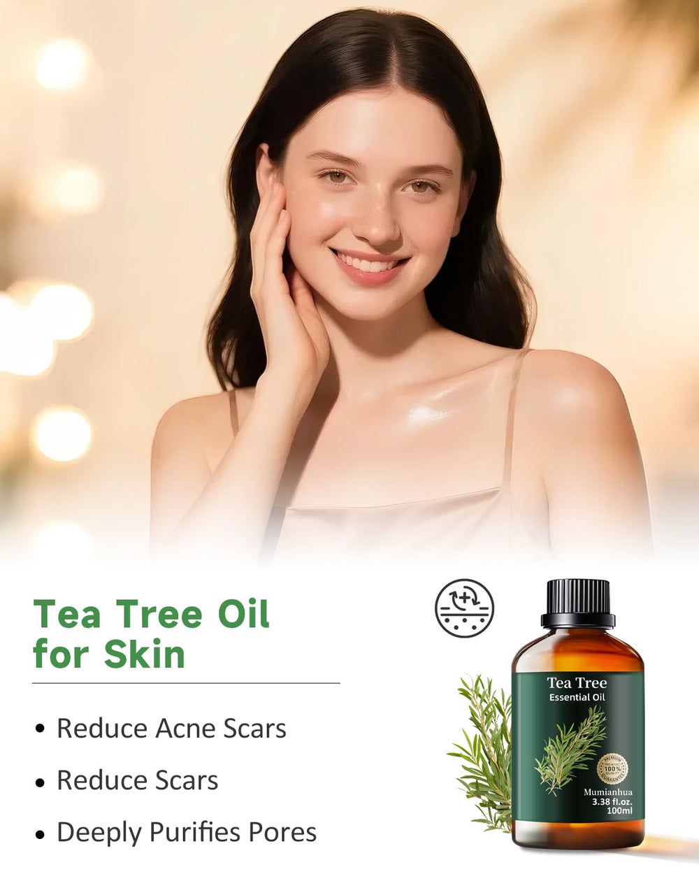 Tea tree oil for skin care and clear complexion