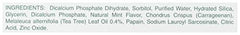 Ingredients image for Tea Tree Therapy toothpaste 3 oz