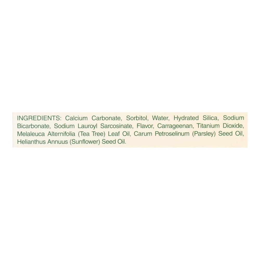 Tea Tree Therapy Toothpaste 5 Ounce packaging and dimensions