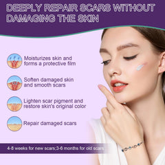 Tearich silicone scar cream applied on face suitable for sensitive skin