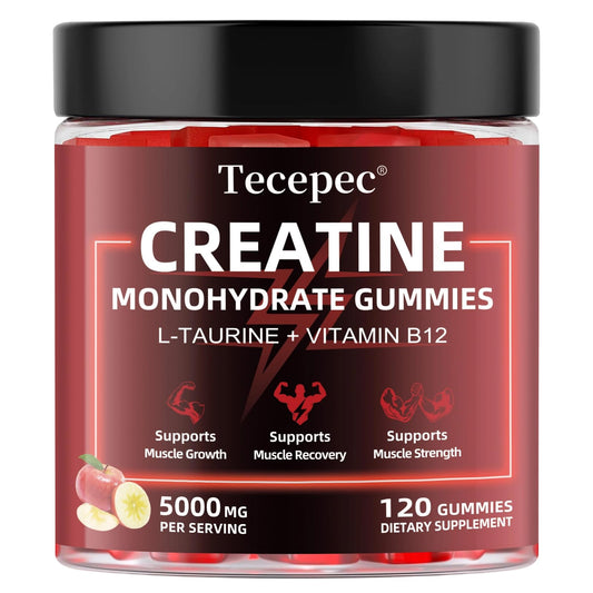 Tecepec gominolas de creatina monohidrato para rendimiento muscular.