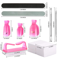 Teenitor gel nail remover clips on toes for easy at-home removal