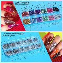 Teenitor 3D butterfly nail stickers add texture and shimmer.