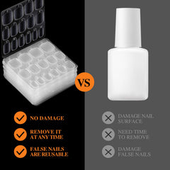Teenitor nail tabs numbered sizes for easy size selection