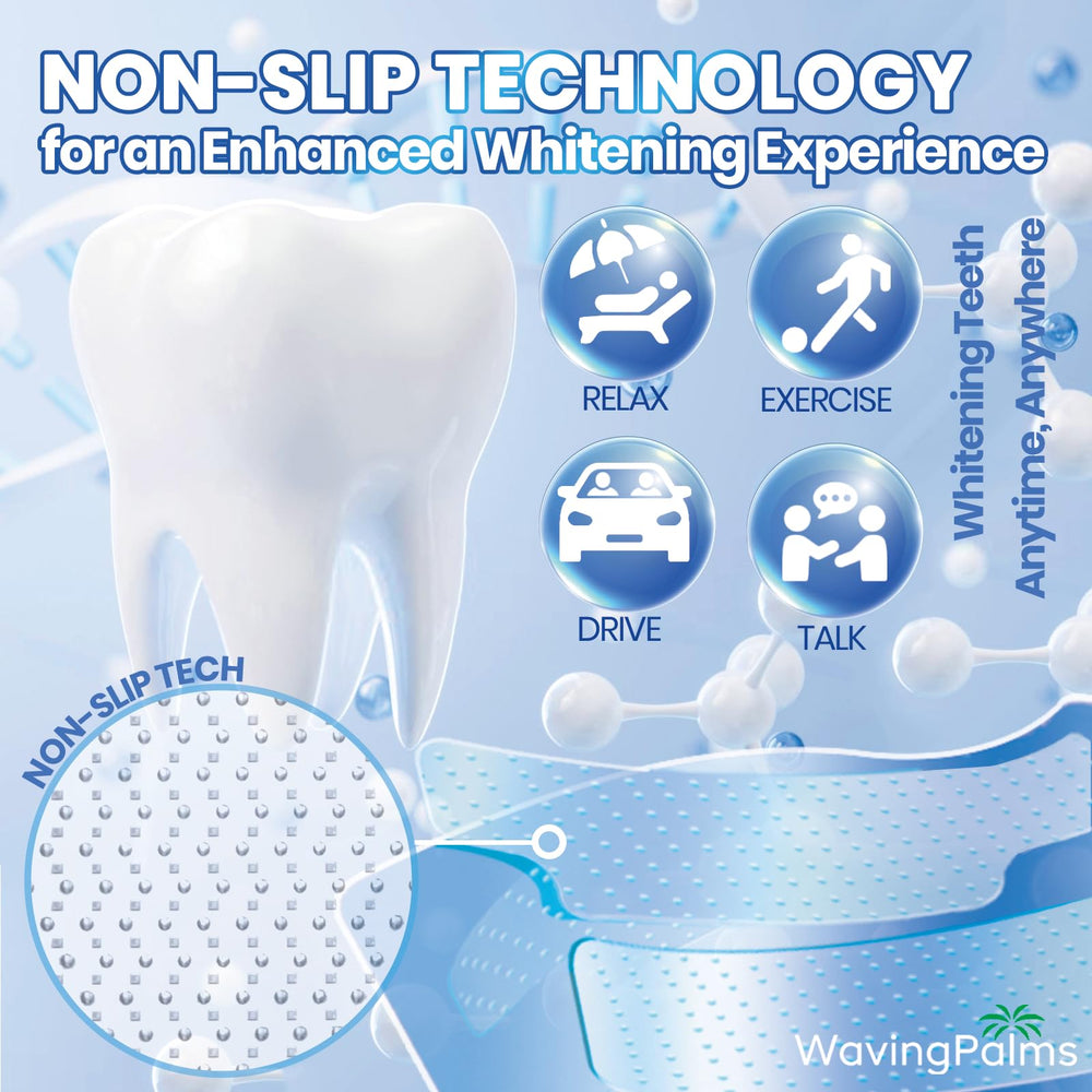 Before and after whitening comparison on teeth