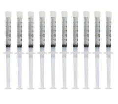 Teeth whitening gel syringe 22% carbamide peroxide illustration