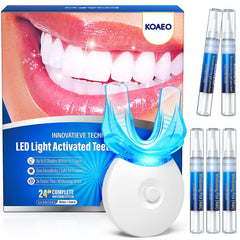Teeth Whitening Kit with 3 whitening pens and 2 desensitizing pens displayed
