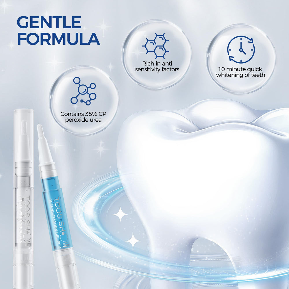 Four carbamide peroxide whitening pens included in the kit