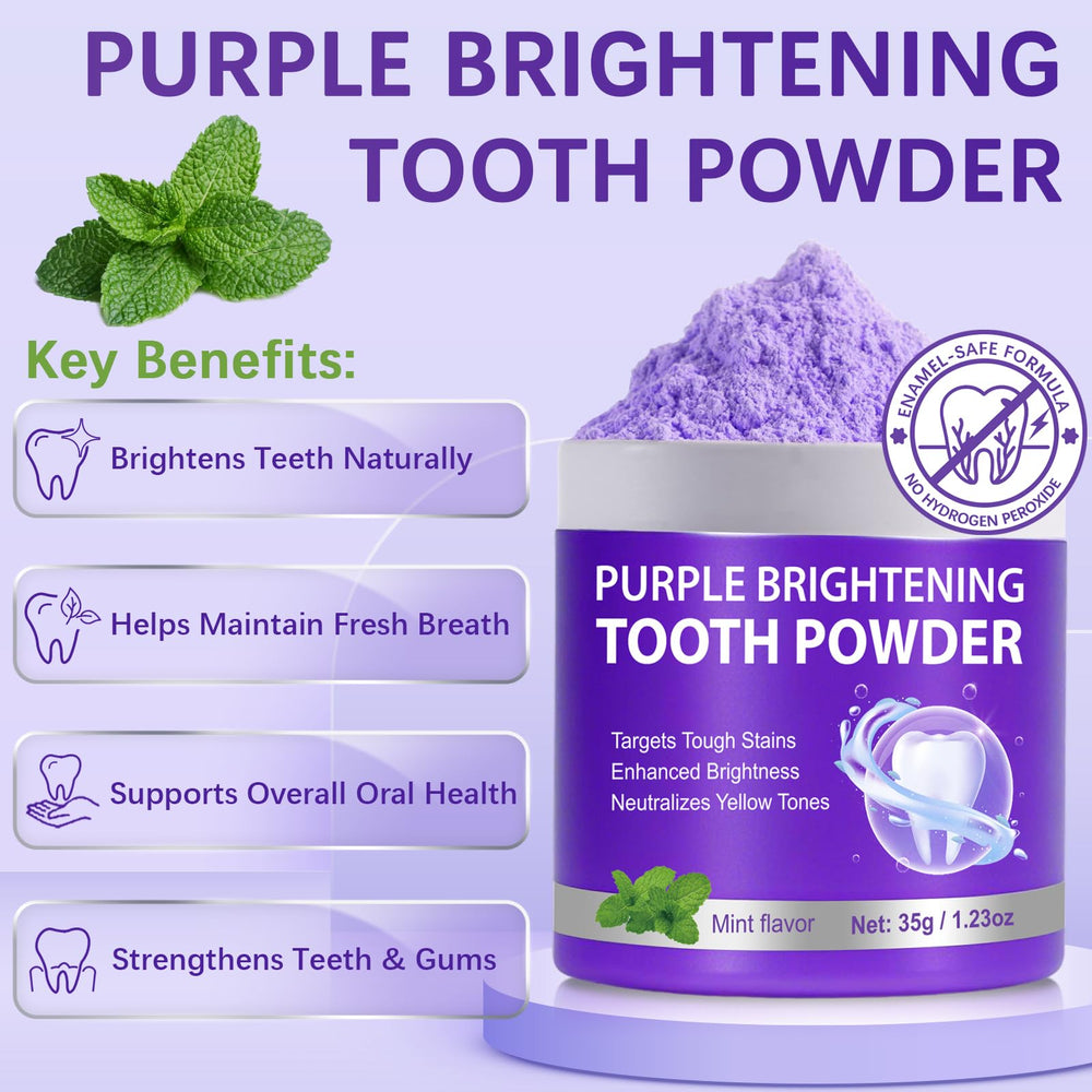Toothbrush dipped in whitening powder
