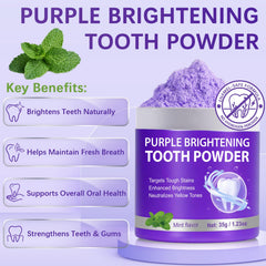 Toothbrush dipped in whitening powder