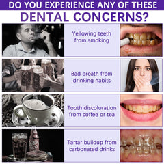 Close-up of coffee-stained teeth before whitening