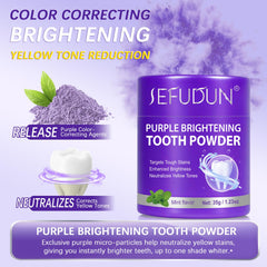 Brighter teeth after using whitening powder