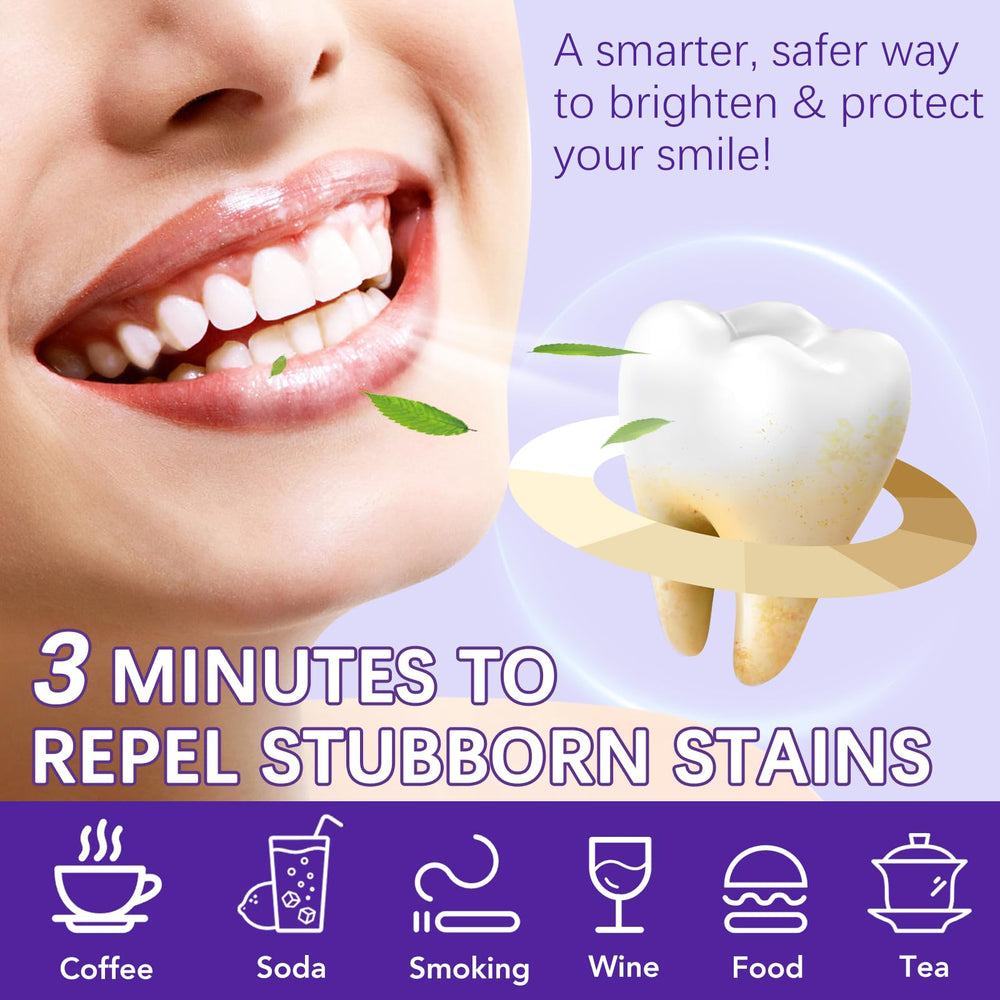 Mint-flavored, sugar-free whitening product label