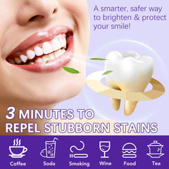 Mint-flavored, sugar-free whitening product label