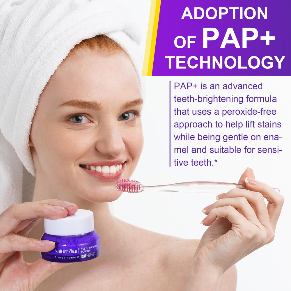 Dentist-developed whitening formula badge