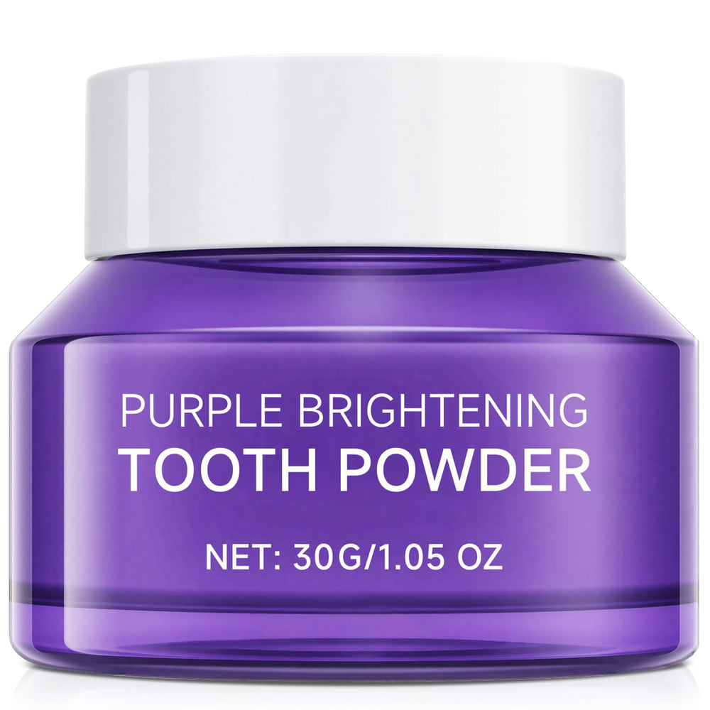 Teeth whitening powder labeled enamel-safe