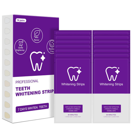 Pack of 28 teeth whitening strips for 14 treatments (hero image)