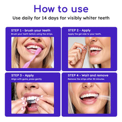 Before and after whitening showing stain removal