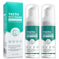 Close-up of foam whitening toothpaste texture