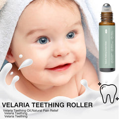 Gentle relief applied via roll-on for teething discomfort