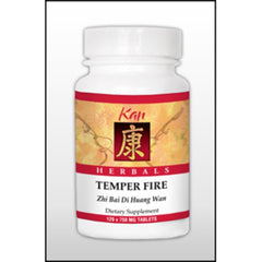 Temper Fire 120 tablets Kan Herbs dietary supplement bottle label