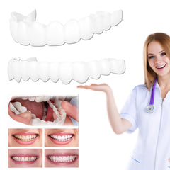 Packaging and usage video guide for temporary cosmetic smiles