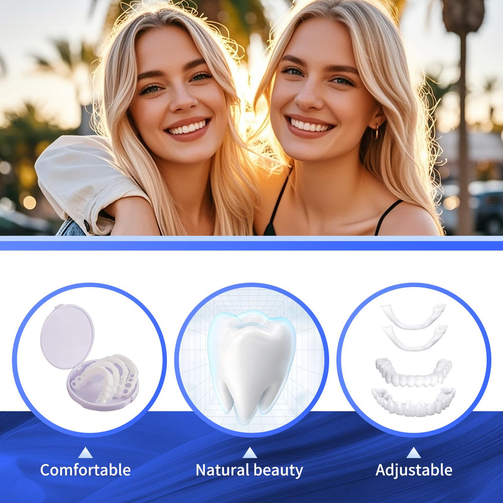Close-up of adjustable fit on temporary veneers kit
