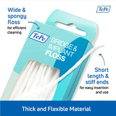 Floss threader used for implants, bridges and braces