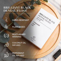 Gentle Green Tongue Scraper from the Brilliant Black collection