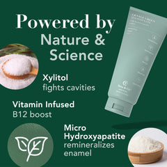 Fluoride-free and SLS-free Terra & Co. toothpaste label