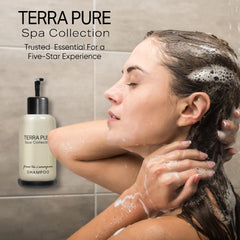 Terra Pure Spa Shampoo with bulk hotel amenities, simplifying guest provisioning.