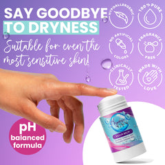 Terramed HydroGyn Vulva Balm hands applying gentle cream for comfort