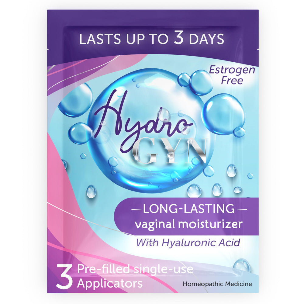 Terramed Just Think Comfort Hydro GYN vaginal moisturizer bottle and applicator for lasting moisture.