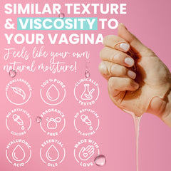 Terramed Just Think Comfort Hydro GYN contains hyaluronic acid and vitamin E for soothing hydration.