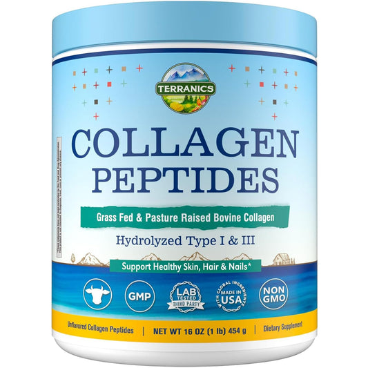 Terranics unflavored 16oz hydrolyzed collagen powder