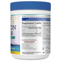 USA-made Terranics collagen powder facility