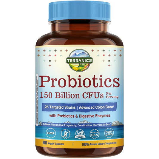 Terranics Daily Probiotics bottle front with label