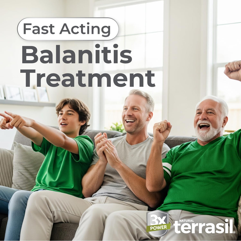 Terrasil Balanitis Relief applying cream to affected skin area for gentle comfort.