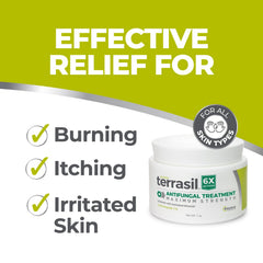 Terrasil Clotrimazole cream application on arm for itching relief.