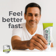 Terrasil on hands and feet application for fungal symptom relief.
