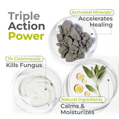 Terrasil free-from badge emphasizes no parabens, fragrances, dyes, or steroids.